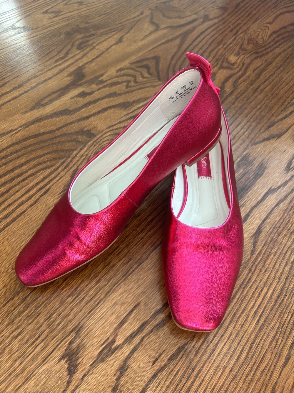 Franco Sarto Metallic Fuchsia Ballet Flats